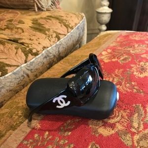 Chanel Sunglasses with Pearl White CC